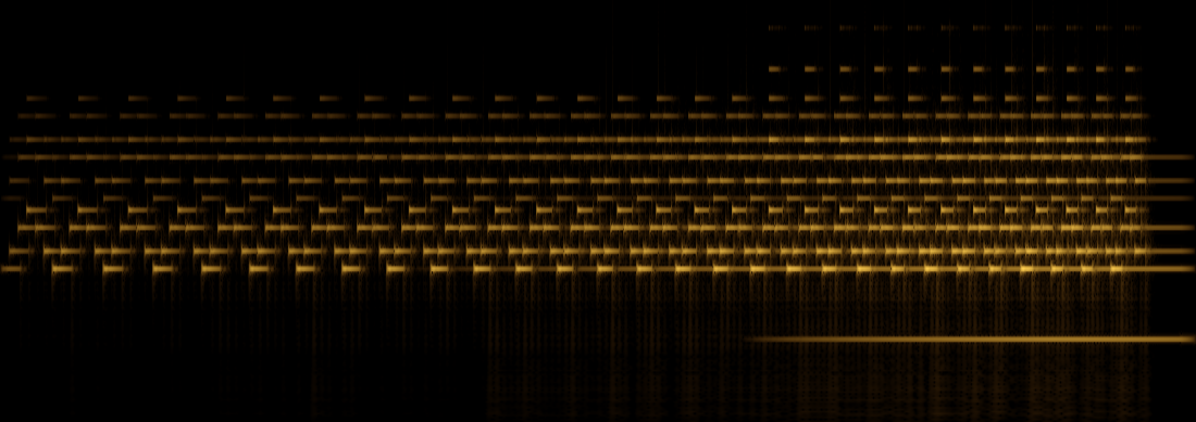 cochleagram of The Long Look, sparse on the left, fullest near the end